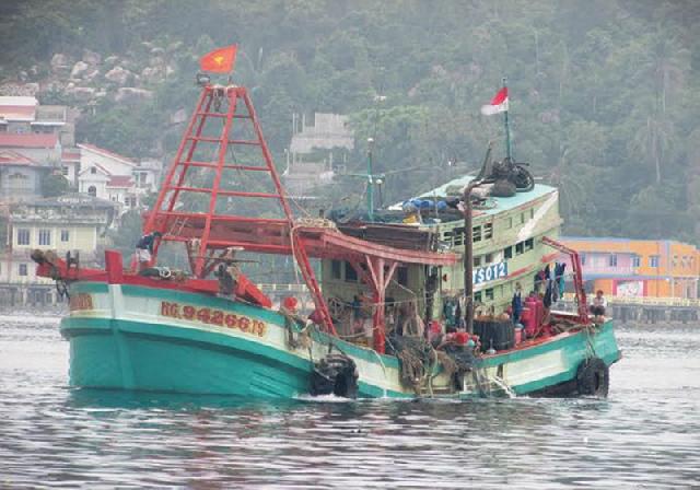 Empat Kapal Nelayan Vietnam Ditangkap di Perairan Anambas