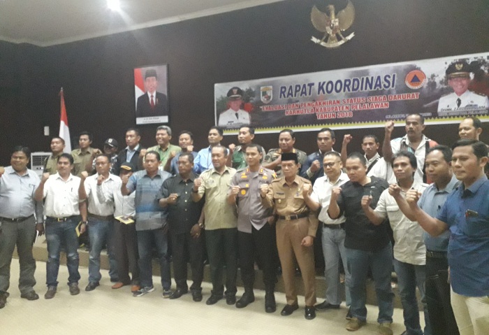 Pemkab Pelalawan Akhiri Siaga Darurat Karlahut 2018