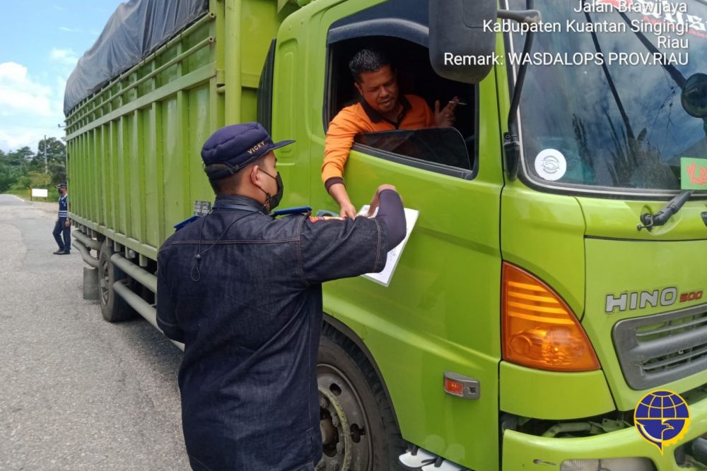 Pelanggaran Lalin, Dishub Riau Tilang 57 Kendaraan di Kuansing