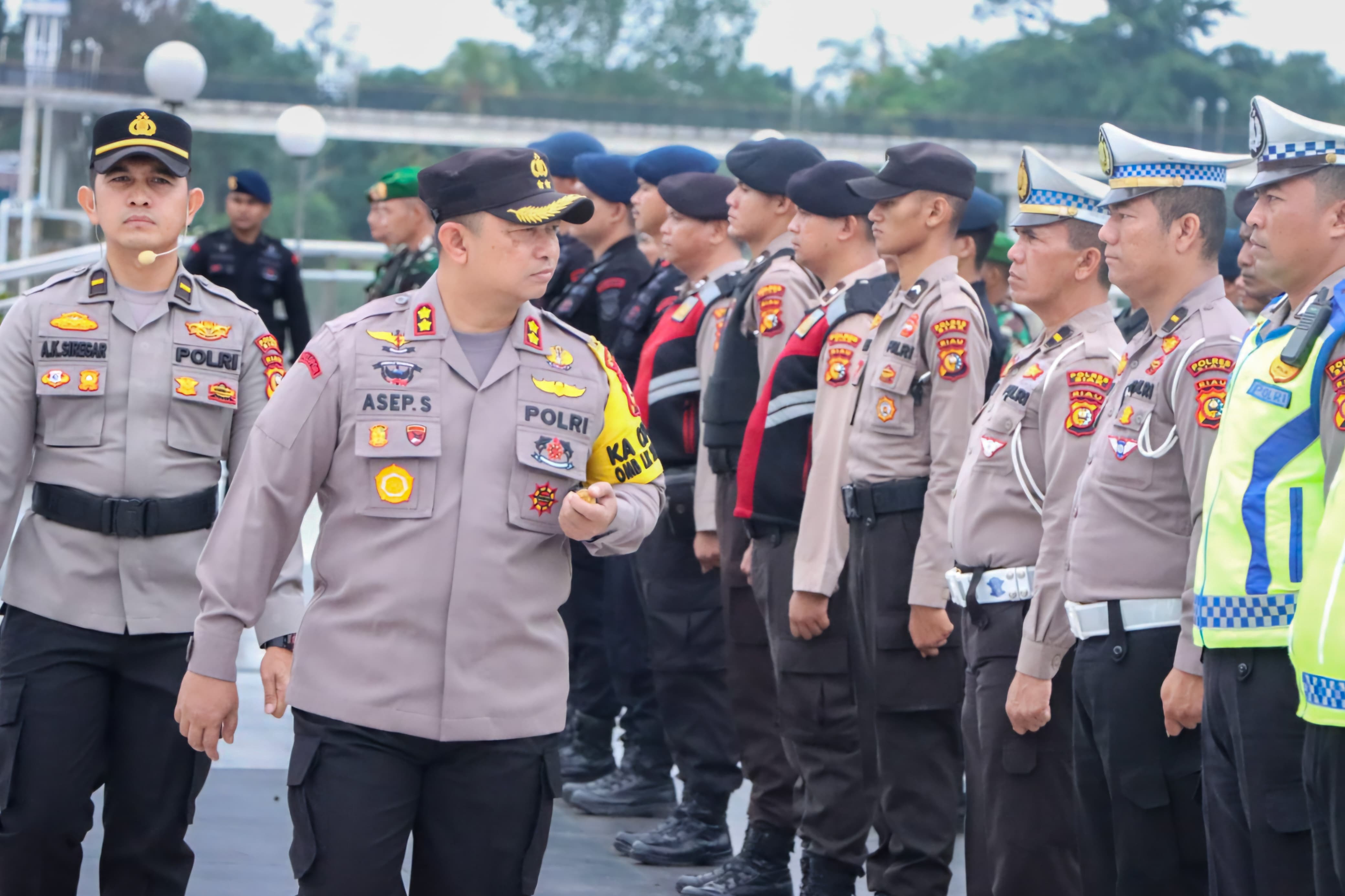 Polres Siak Siagakan Personel Pengamanan Pleno Penghitungan Suara