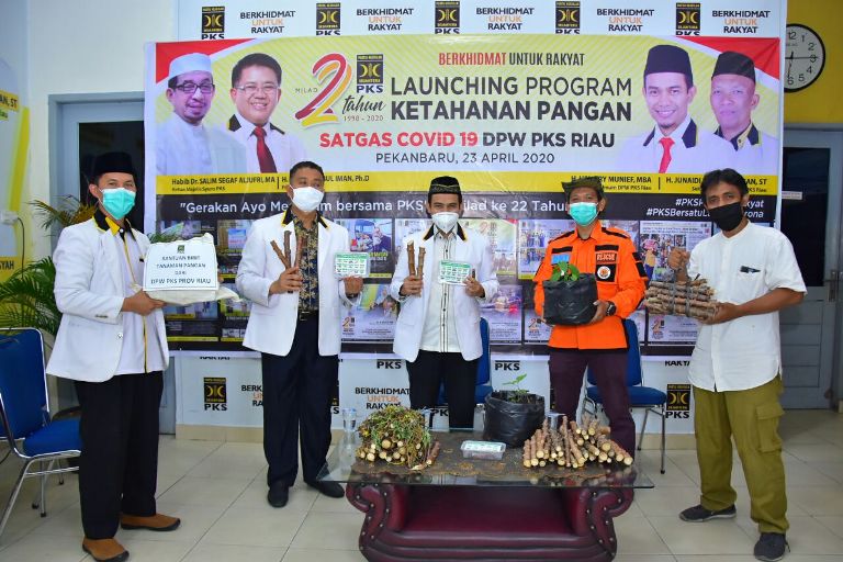 Launching Program Ketahanan Pangan, Ketum PKS Riau Sampaikan 3 Tahapan Penanggulangan Covid-19