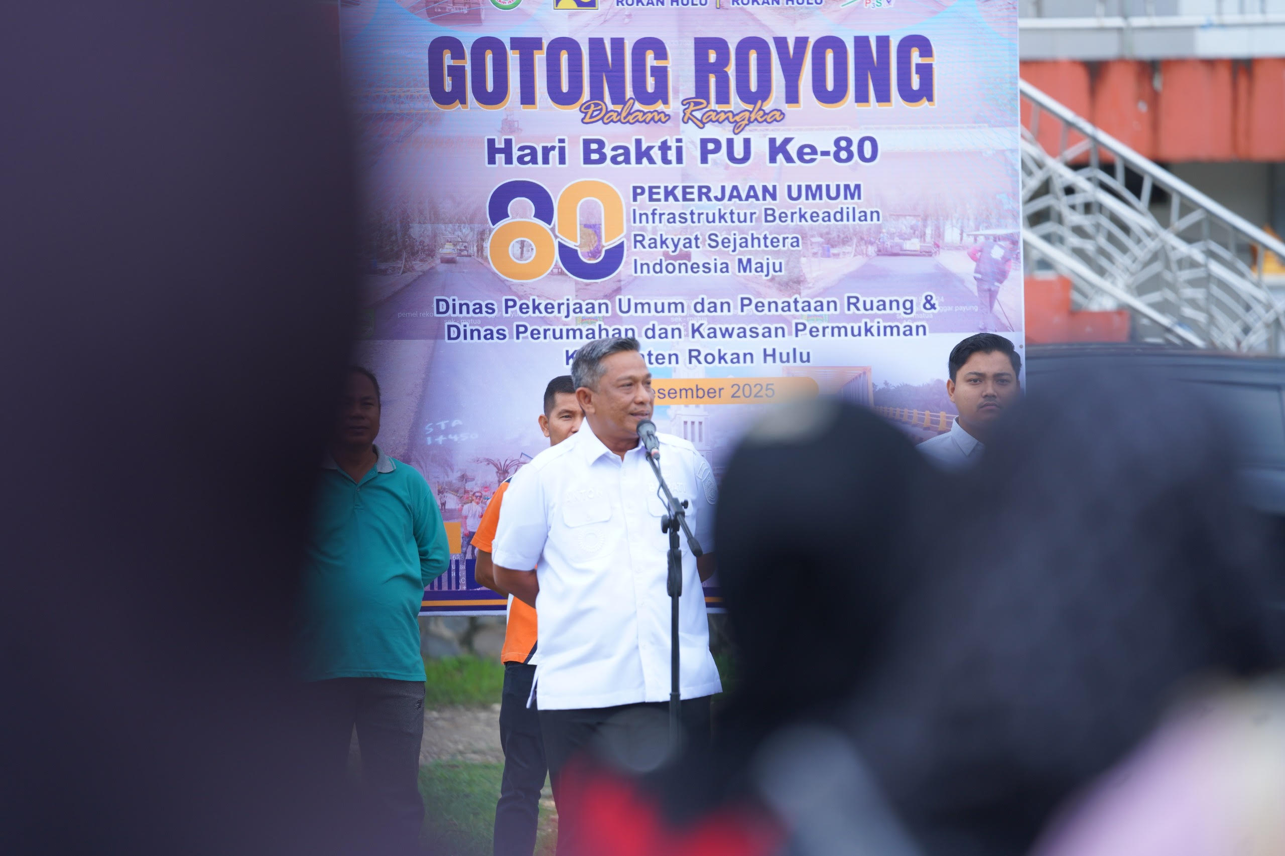 Sampena Hari Bhakti ke-80, Dinas PUPR Rohul Gelar Bakti Sosial