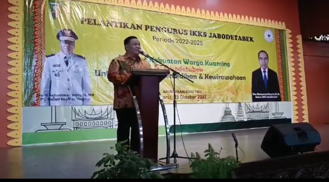 Hadiri Pelantikan IKKS se-Jabodetabek, Sekdaprov Riau: Kami Akomodir Aspirasi Masyarakat Kuansing