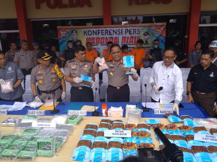 Sepanjang 2018, Polda Riau dan Jajaran Tangkap 2.653 Pelaku Narkoba