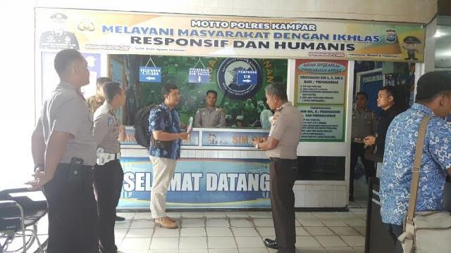 Hari Ke-2 Penilaian ITK di Polres Kampar, Tim RBP Tinjau Pelayanan SIM