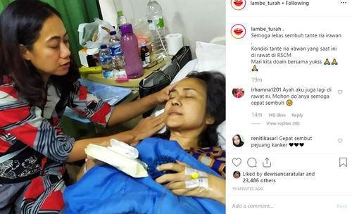 Sel Kanker Menyebar ke Otak dan Paru, Ria Irawan Dikabarkan Kritis