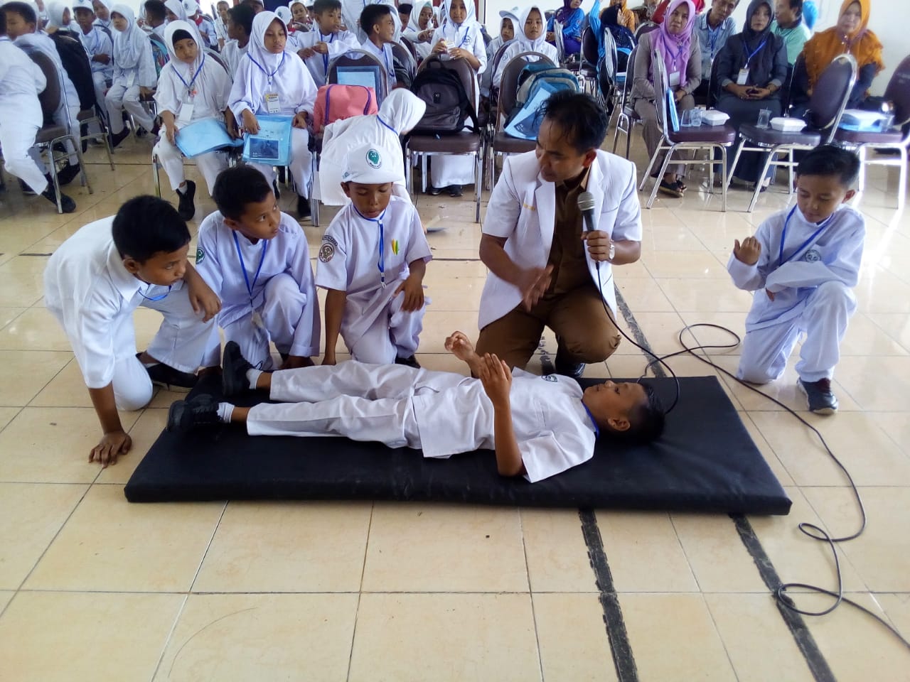 74 'Dokter Cilik' Dapat Pelatihan dari UPTD Kesehatan Kecamatan Benai