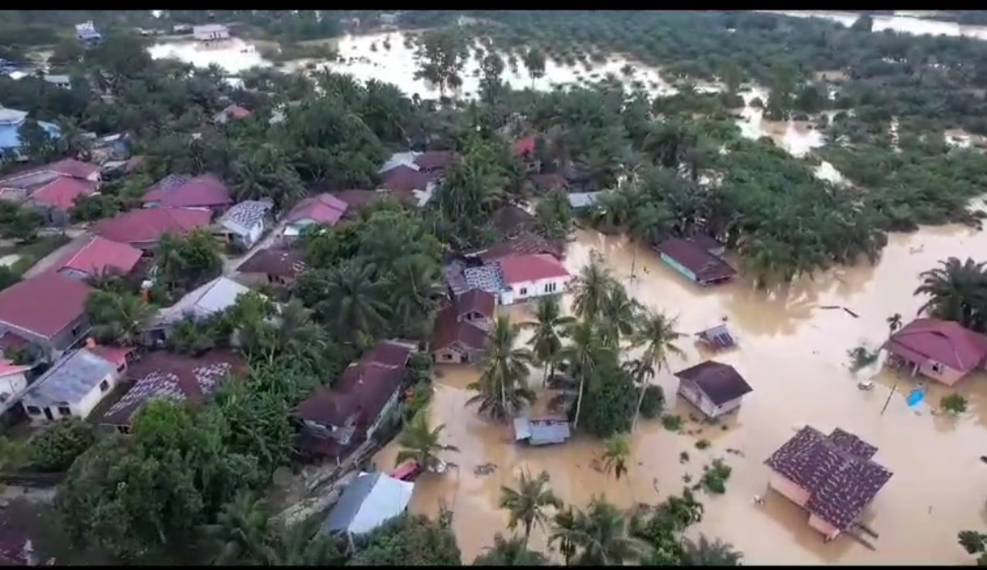 Banjir Rendam Pemukiman di Kampar Kiri Mulai Surut