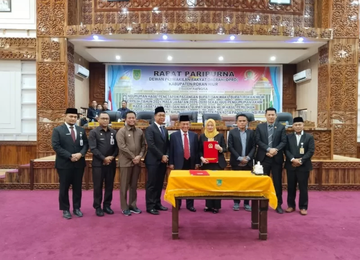 DPRD Rohil Tetapkan Pasangan Bupati dan Wakil Bupati Terpilih