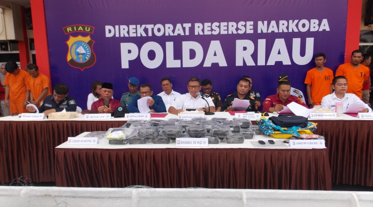 Hingga Pekan Kedua Februari, 305 Tersangka Narkoba di Riau Dijebloskan ke Penjara