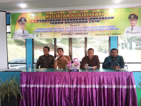 DPM-PTSP Kampar Sosialisasikan PP Nomor 24/2018