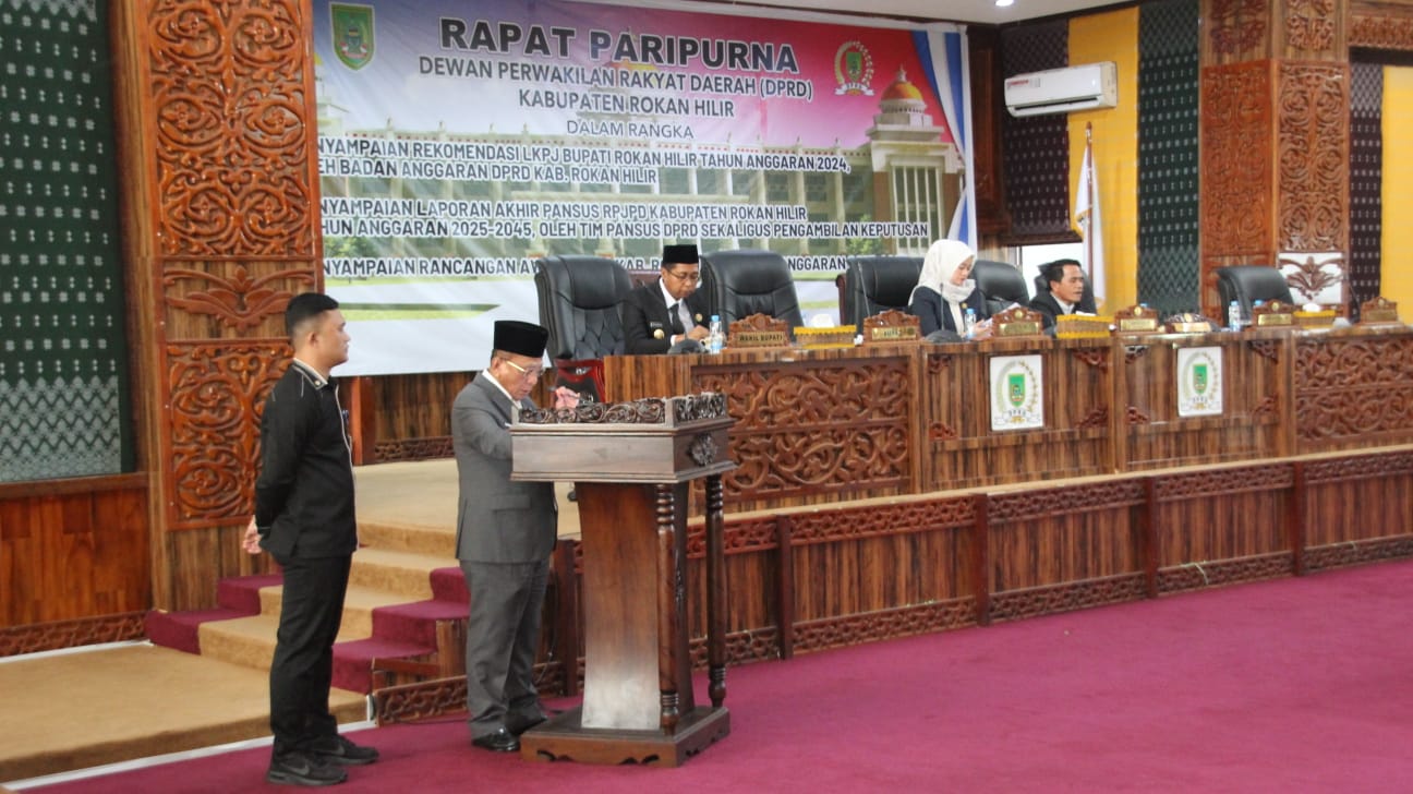 DPRD Rohil Gelar Paripurna LKPJ Bupati Rohil Tahun 2024