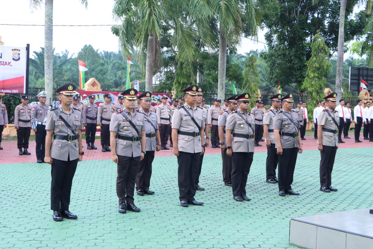 Kapolres Siak AKBP Asep Sujarwadi Pimpin Sertijab Wakapolres, Dua Kabag dan Tiga Kapolsek 