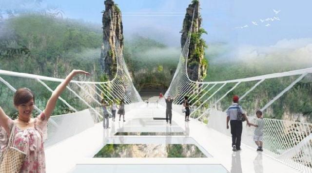 Wow...Jembatan Kaca Tertinggi Dunia ada di China