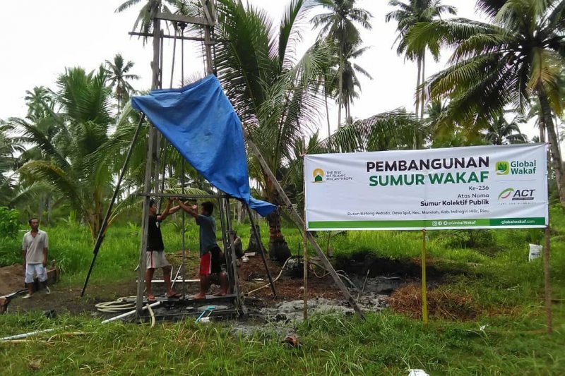 Global Wakaf-ACT Buat Sumur Wakaf ke-14 di Indragiri Hilir  