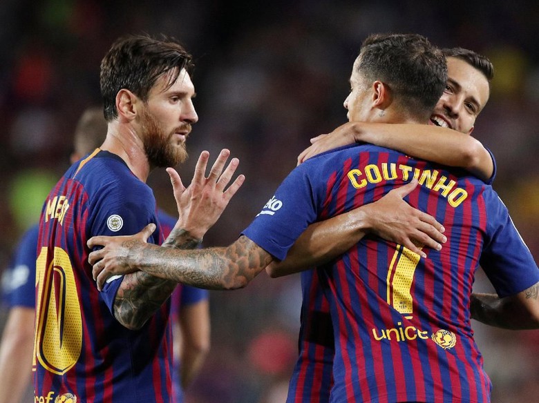 Liga Spanyol: Messi Dua Gol, Barcelona Awali Musim dengan Kemenangan