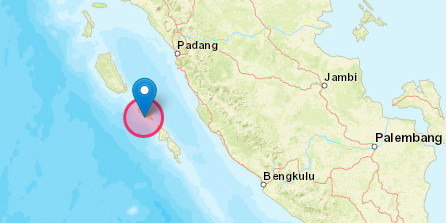 Gempa Berkekuatan M 5,7 Guncang Mentawai