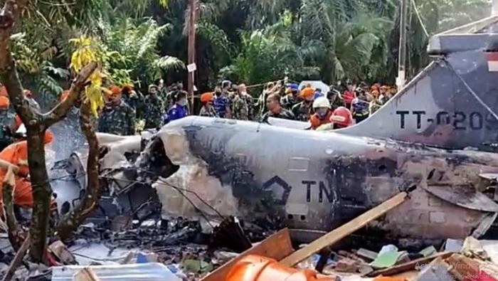 Ini Penampakan 'Bangkai' Pesawat Tempur TNI Jatuh di Kampar Riau