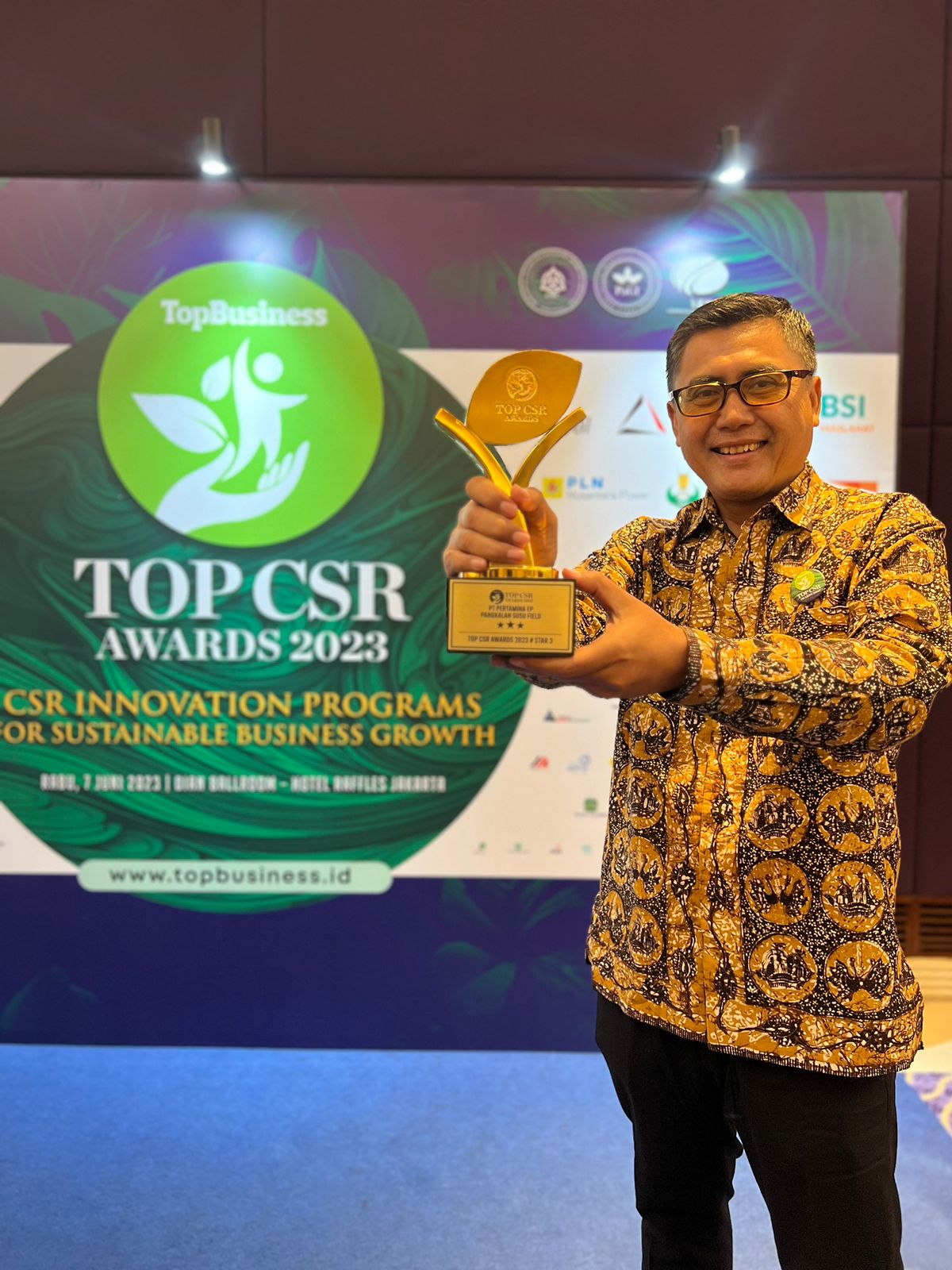 Pertamina EP Pangkalan Susu Field Raih Penghargaan TOP CSR Awards 2023