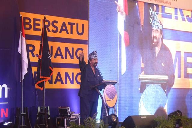 Buka Rakorsus NasDem di Riau, Paloh Komit Partainya Tanpa Mahar