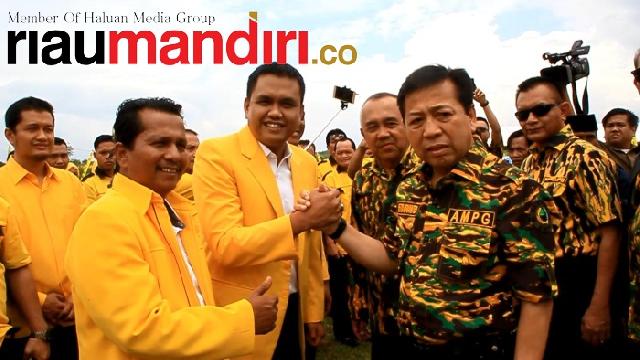 Setya Novanto Hadiri Pelantikan Ketua DPD II Golkar Rohul