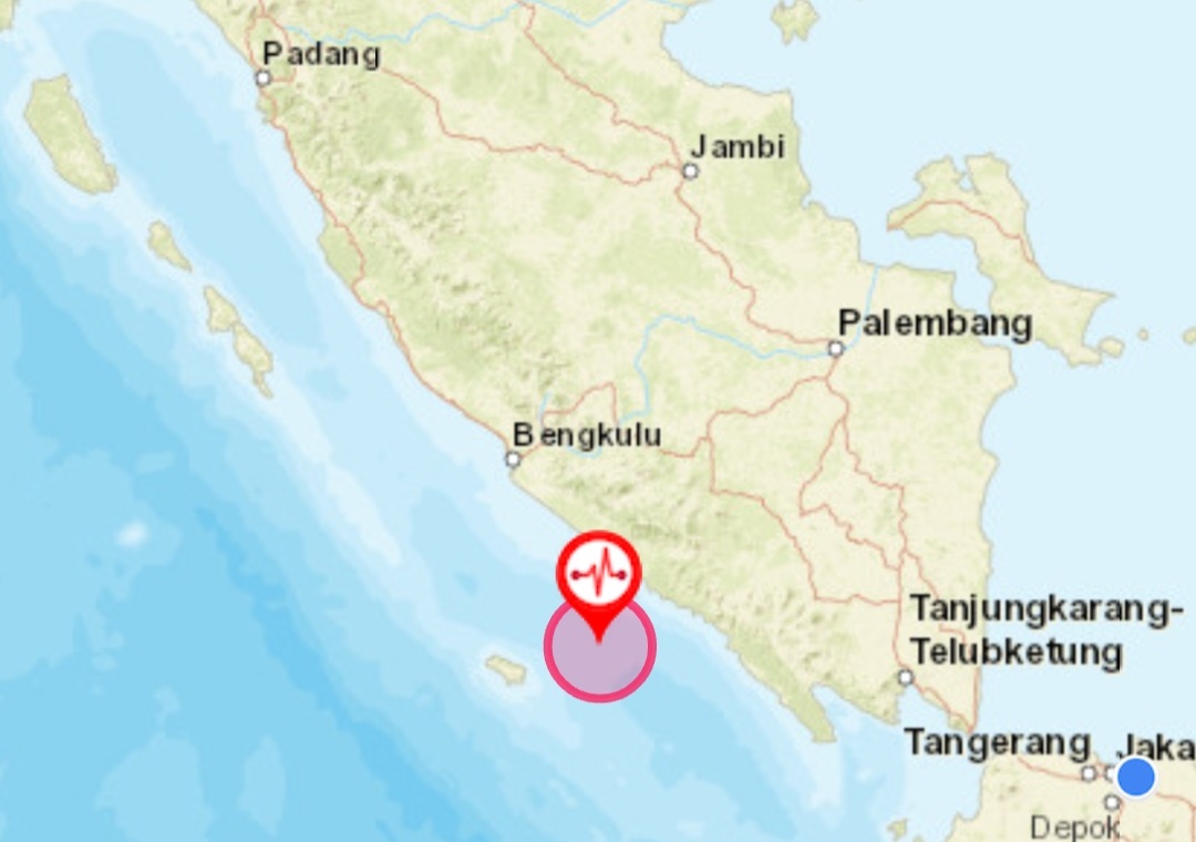 Gempa Berkekuatan M 6,5 Guncang Bengkulu