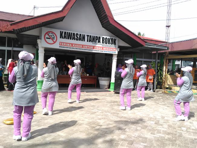 Sempena HKN, Dinkes Kampar Gelar Lomba Senam Cerdik