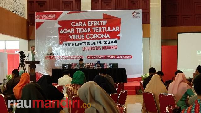 Universitas Abdurrab Taja Seminar, Ini Cara Efektif Agar Tidak Tertular Virus Corona