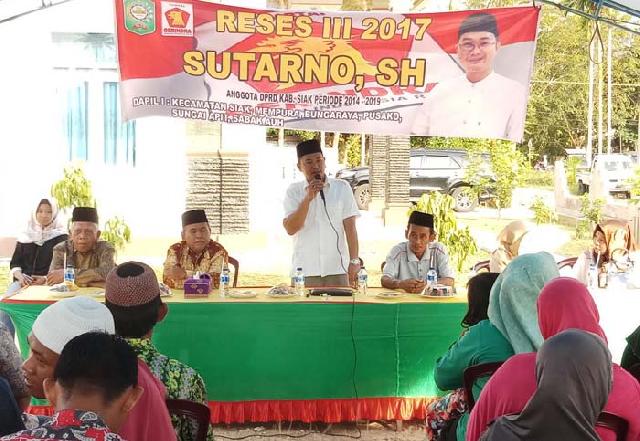 Hadiri Reses Wakil Ketua I DPRD Siak Sutarno, Ini Aspirasi yang Disampaikan Masyarakat