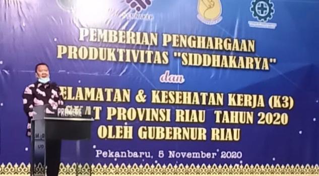 6 Perusahaan dan 1 Pengusaha Riau Terima Penghargaan Siddhakarya dari Gubri