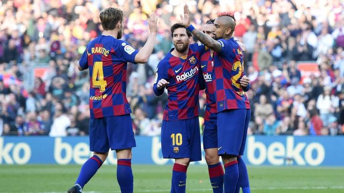 Barcelona Hajar Eibar 5-0, Messi Quattrick