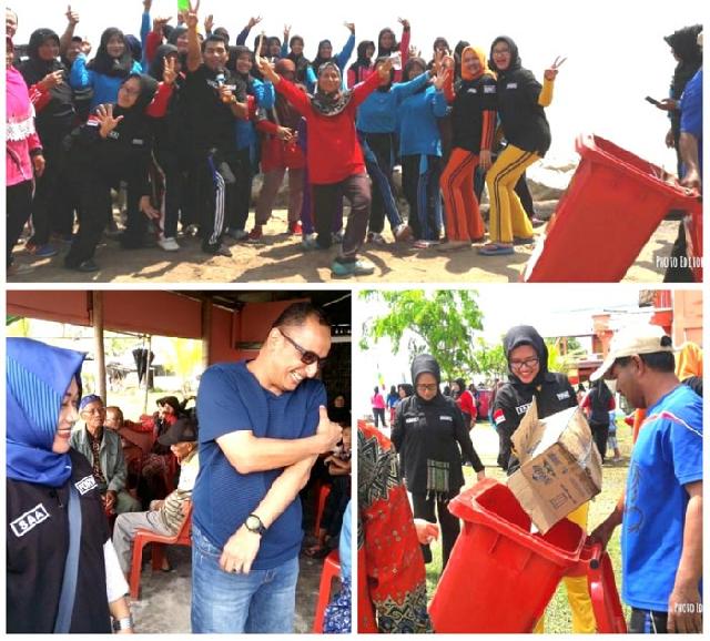 Anggota DPR Sayed Abubakar dan Forwata Riau Bersihkan Pantai Rupat Utara