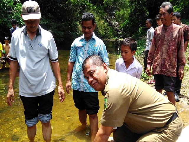 10 Ribu Bibit Ikan Ditabur di Sungai Kaiti
