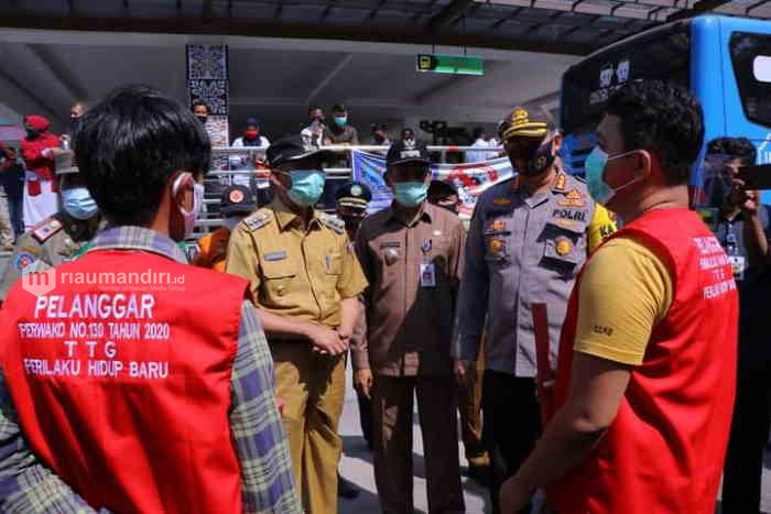 Sudah 406 Warga Pekanbaru Terjaring Razia Masker