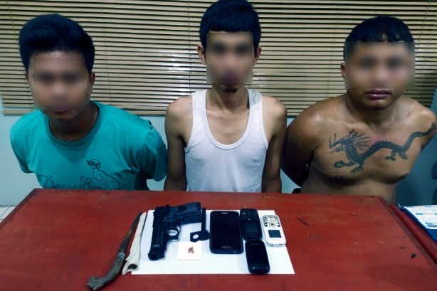 Polisi Amankan Tiga Pelaku Begal Terhadap Mobil Buah di Dumai