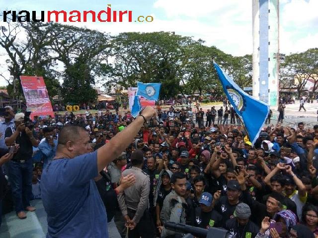 Buruh di Inhu Bergandeng Tangan dengan Pemerintah Rayakan May Day
