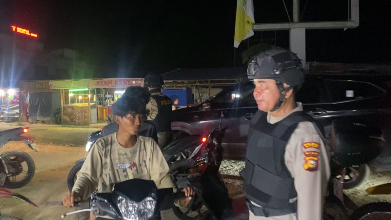 Tim RAGA Polres Siak Patroli Malam Upaya Jaga Kamtibmas