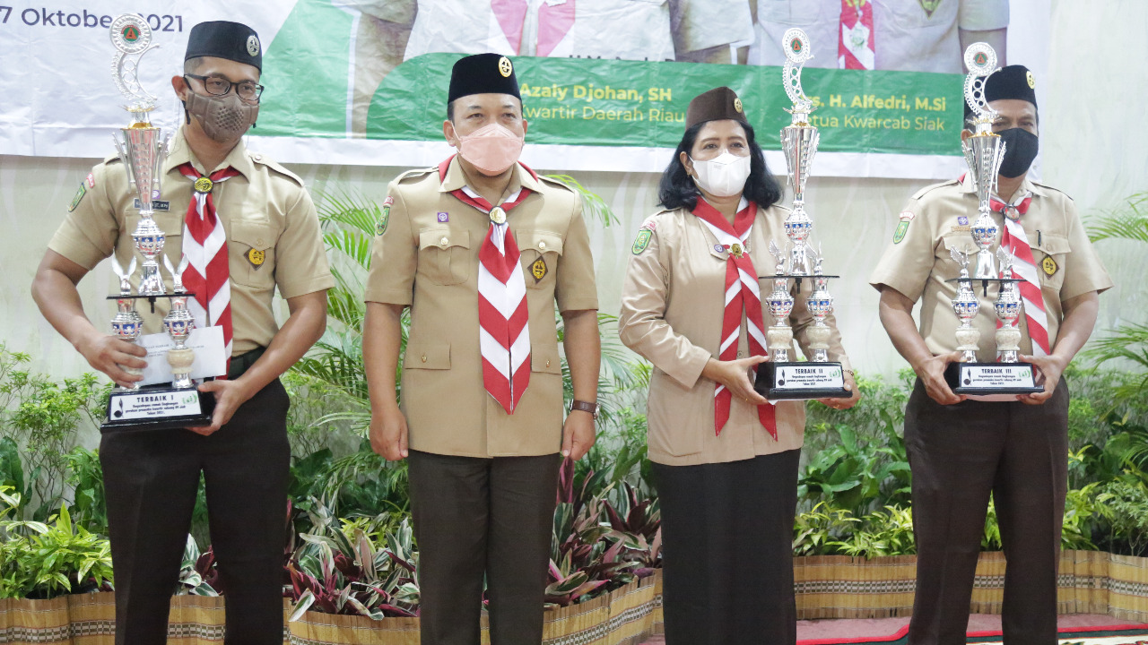 Tiga Kwarcab di Siak Raih Penghargaan Gugus Depan Terbaik Ramah Lingkungan Regional Sumatra