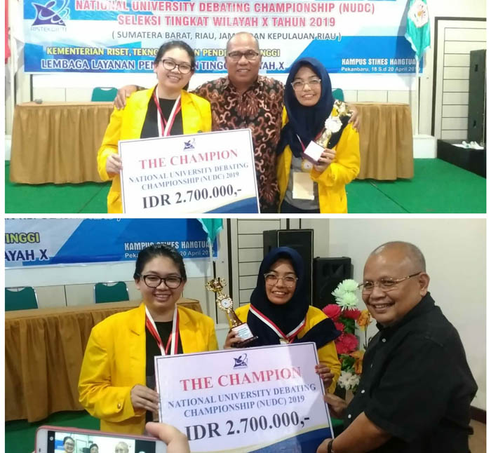 Kalahkan Unri dan UNP, Unilak Juara 1 Lomba Debat LL2DIKTI 