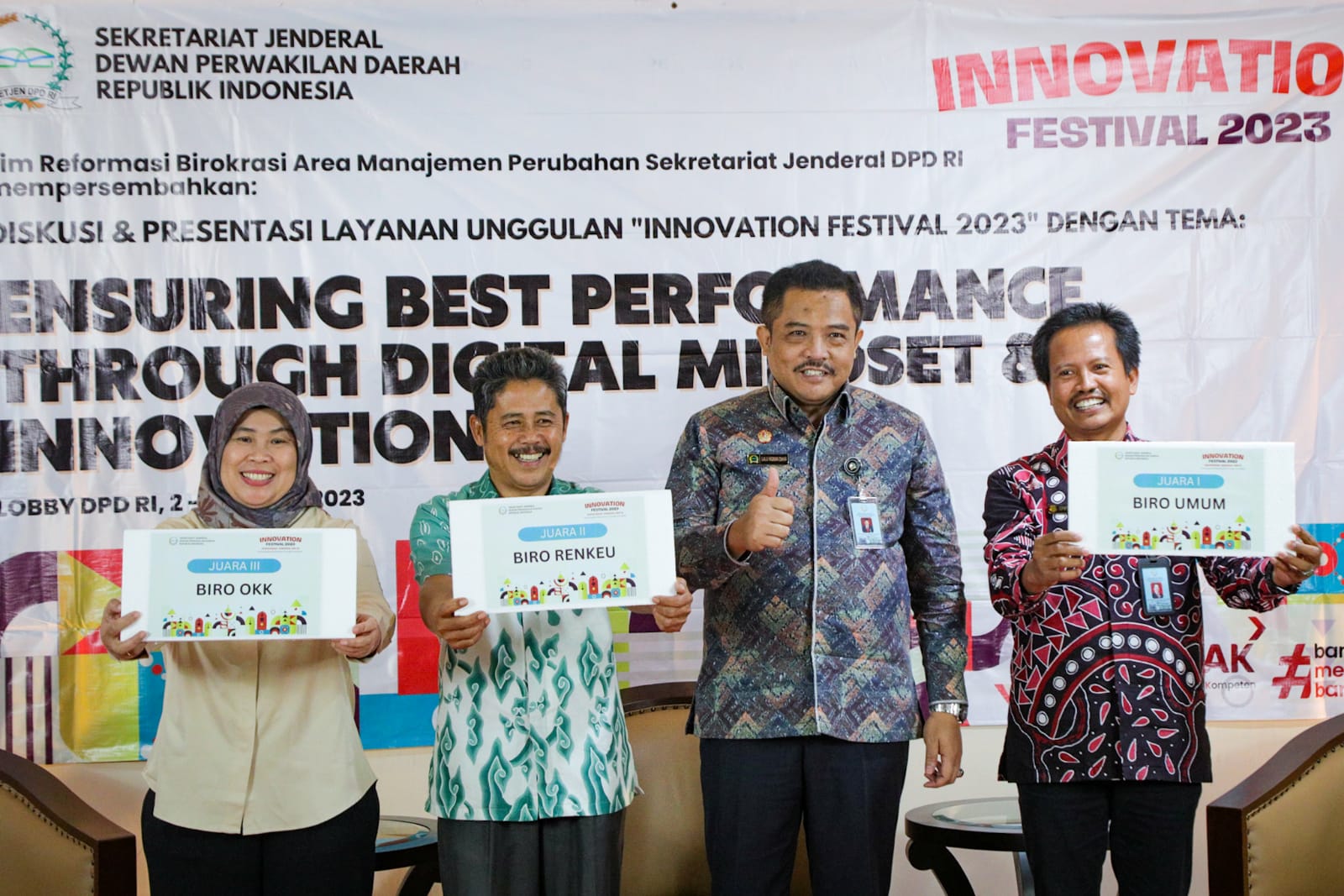 Innovation Festival 2023 Setjen DPD RI Lahirkan Inovasi Baru