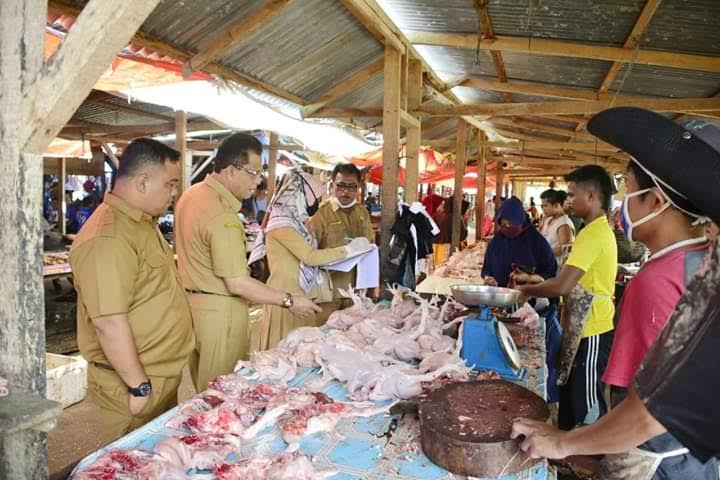 Cek Harga Pangan, Tim Pengendali Inflasi Kampar Turun ke Pasar Lipat Kain