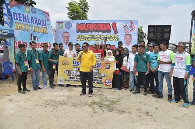 BNK Kampar Deklarasikan Anti Hoaks dan Narkoba