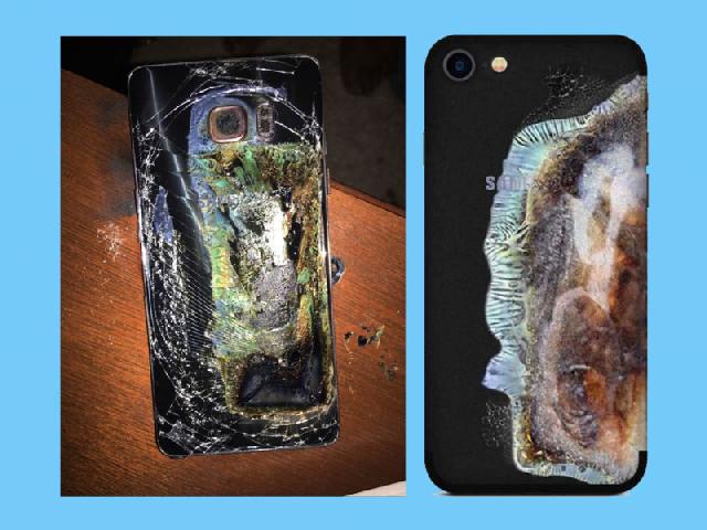 Keren, Casing iPhone yang Mirip Galaxy Note 7 Terbakar