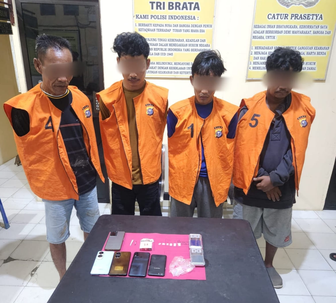 Jaringan Pengedar Sabu di Sungai Apit Diringkus, Empat Pelaku Ditangkap
