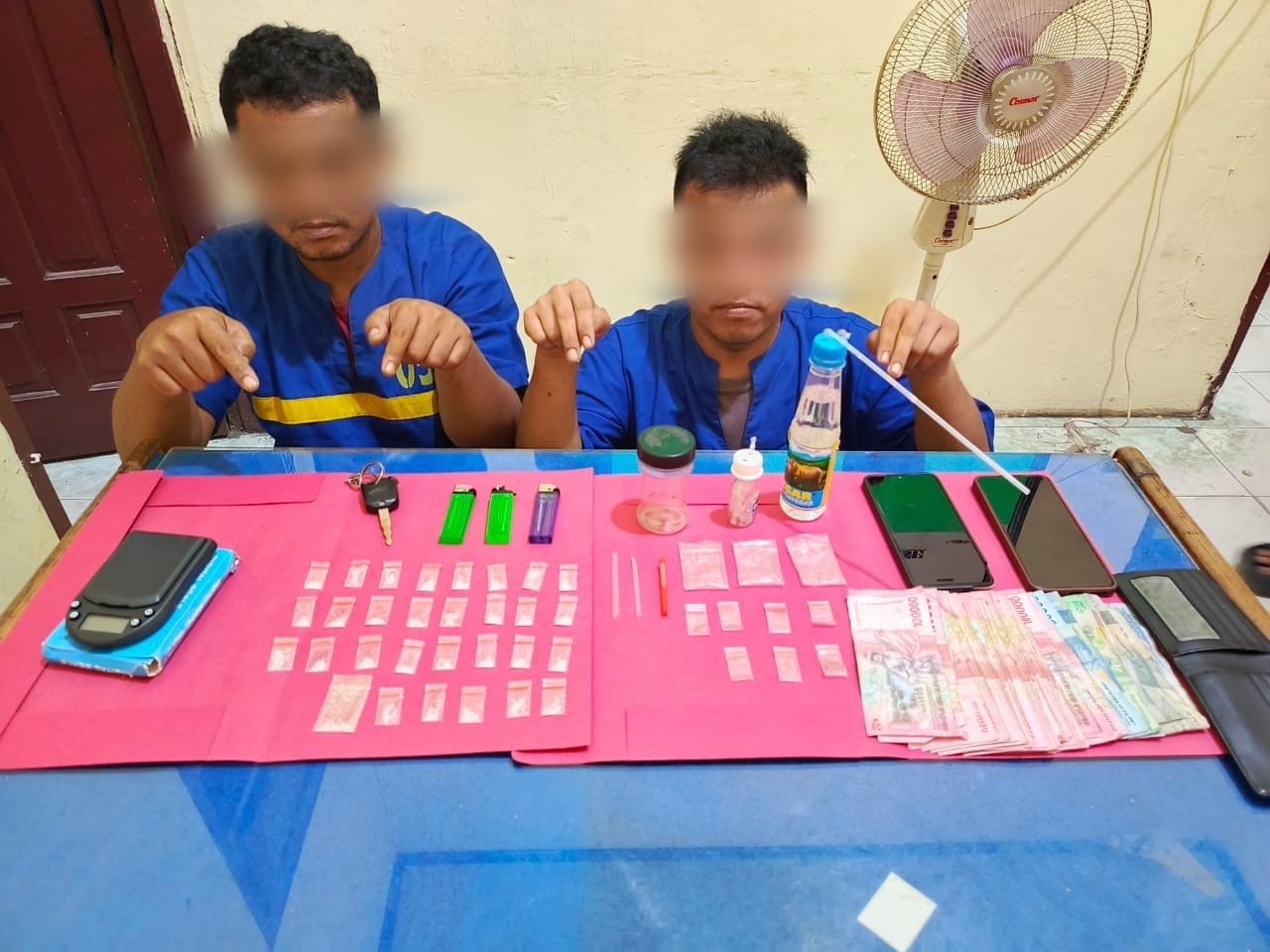 Grebek Rumah di Sialang Baru, Diduga Bandar dan Kurir Diringkus Polisi