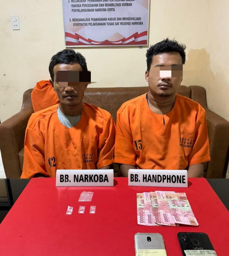 Polisi Ringkus 2 Pelaku Narkoba di Desa Ganting Damai