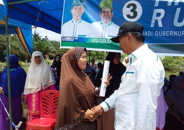 Pasangan Firdaus-Rusli Punya Program Pemberdayaan Kaum Ibu