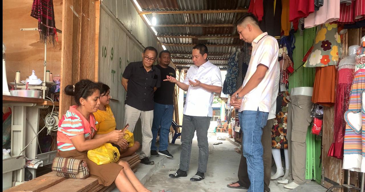 Kunjungi Pasar Minggu Kandis, Ketua DPRD Siak Tampung Aspirasi Pedagang
