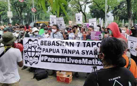 Demo Tuntut Pembebasan 7 Tapol Papua Dilakukan Serentak di Berbagai Daerah