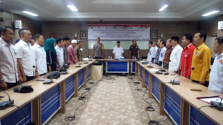 Rapat Sinergitas untuk Pengamanan Pemilu 2019 di Kampar